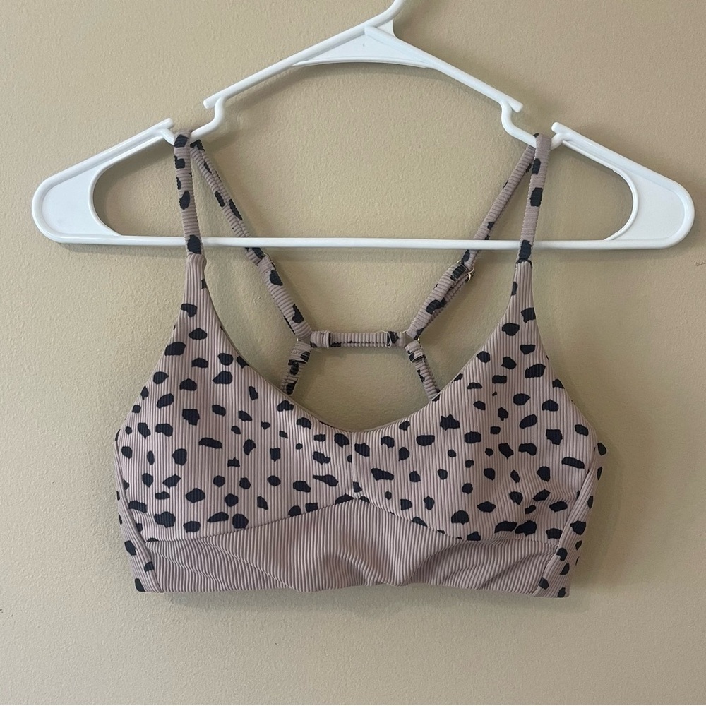 Beach Riot Cheetah Print Sports Bra
